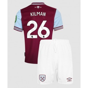 Billiga West Ham United Max Kilman #26 Hemmatröja Barn 2024-25 Kortärmad (+ Korta byxor)